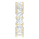 10K Gold Square Lab-Grown Diamond Shared-Prong Eternity Band – 4x4 mm Stones - Yellow Gold - view 4
