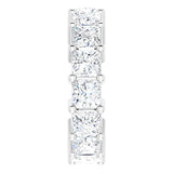 10K Gold Square Lab-Grown Diamond Shared-Prong Eternity Band – 4x4 mm Stones - White Gold - view 4