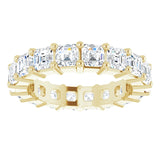 14K Gold Asscher Lab-Grown Diamond Shared-Prong Eternity Band – 3x3 mm Stones - Yellow Gold - view 3