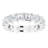 Platinum Asscher Lab-Grown Diamond Shared-Prong Eternity Band – 3x3 mm Stones - view 3