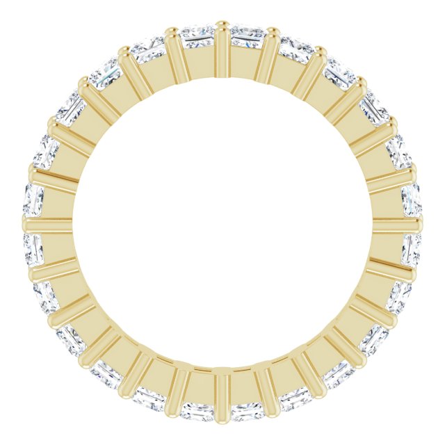 10K Gold Square Lab-Grown Diamond Shared-Prong Eternity Band – 2.25x2.25 mm Stones - Yellow Gold - view 2
