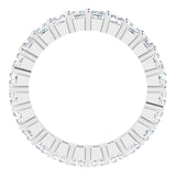 10K Gold Square Lab-Grown Diamond Shared-Prong Eternity Band – 2.25x2.25 mm Stones - White Gold - view 2