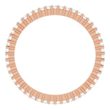 10K Gold Round Lab-Grown Diamond Shared-Prong Eternity Band – 1 mm Stones - Rose Gold - view 2