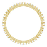 10K Gold Round Natural Diamond Shared-Prong Eternity Band – 1 mm Stones - Yellow Gold - view 2