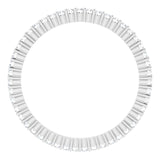 10K Gold Round Natural Diamond Shared-Prong Eternity Band – 1 mm Stones - White Gold - view 2