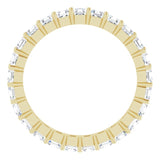 14K Gold Asscher Lab-Grown Diamond Shared-Prong Eternity Band – 2x2 mm Stones - Yellow Gold - view 2
