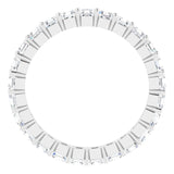 Platinum Asscher Lab-Grown Diamond Shared-Prong Eternity Band – 2x2 mm Stones - view 2