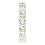 10K Gold Round Natural Diamond Shared-Prong Eternity Band – 3.2 mm Stones - Yellow Gold - view 4