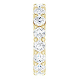 10K Gold Round Lab-Grown Diamond Shared-Prong Eternity Band – 3.4 mm Stones - Yellow Gold - view 4