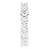 Platinum Round Lab-Grown Diamond Shared-Prong Eternity Band – 3.4 mm Stones - view 4