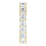 14K Gold Asscher Lab-Grown Diamond Shared-Prong Eternity Band – 3x3 mm Stones - Yellow Gold - view 4