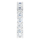 Platinum Asscher Lab-Grown Diamond Shared-Prong Eternity Band – 3x3 mm Stones - view 4
