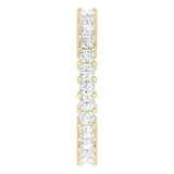 10K Gold Square Natural Diamond Shared-Prong Eternity Band – 1.75x1.75 mm Stones - Yellow Gold - view 4