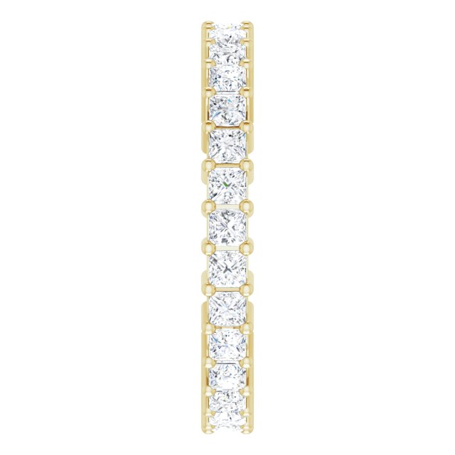 10K Gold Square Natural Diamond Shared-Prong Eternity Band – 1.75x1.75 mm Stones - Yellow Gold - view 4