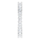 10K Gold Square Natural Diamond Shared-Prong Eternity Band – 1.75x1.75 mm Stones - White Gold - view 4