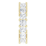 10K Gold Square Natural Diamond Shared-Prong Eternity Band – 3.25x3.25 mm Stones - Yellow Gold - view 4