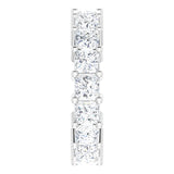 10K Gold Square Natural Diamond Shared-Prong Eternity Band – 3.25x3.25 mm Stones - White Gold - view 4