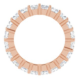 10K Gold Square Lab-Grown Diamond Shared-Prong Eternity Band – 2.75x2.75 mm Stones - Rose Gold - view 2