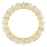 10K Gold Square Lab-Grown Diamond Shared-Prong Eternity Band – 2.75x2.75 mm Stones - Yellow Gold - view 2