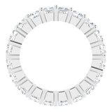 10K Gold Square Lab-Grown Diamond Shared-Prong Eternity Band – 2.75x2.75 mm Stones - White Gold - view 2