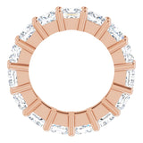 10K Gold Square Lab-Grown Diamond Shared-Prong Eternity Band – 4x4 mm Stones - Rose Gold - view 2