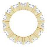 10K Gold Square Lab-Grown Diamond Shared-Prong Eternity Band – 4x4 mm Stones - Yellow Gold - view 2