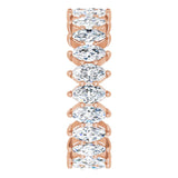 14K Gold Marquise Lab-Grown Diamond Shared-Prong Eternity Band – 4.25x2.25 mm Stones - Rose Gold - view 4