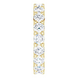 10K Gold Round Lab-Grown Diamond Shared-Prong Eternity Band – 3 mm Stones - Yellow Gold - view 4