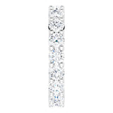 10K Gold Round Natural Diamond Shared-Prong Eternity Band – 3 mm Stones - White Gold - view 4