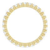 10K Gold Round Lab-Grown Diamond Shared-Prong Eternity Band – 1.7 mm Stones - Yellow Gold - view 2