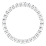 10K Gold Round Lab-Grown Diamond Shared-Prong Eternity Band – 1.7 mm Stones - White Gold - view 2