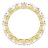 10K Gold Round Lab-Grown Diamond Shared-Prong Eternity Band – 3.5 mm Stones - Yellow Gold - view 2