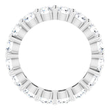 10K Gold Round Lab-Grown Diamond Shared-Prong Eternity Band – 3.5 mm Stones - White Gold - view 2