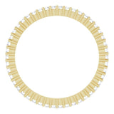 10K Gold Round Lab-Grown Diamond Shared-Prong Eternity Band – 1 mm Stones - Yellow Gold - view 2