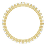 10K Gold Round Lab-Grown Diamond Shared-Prong Eternity Band – 1.3 mm Stones - Yellow Gold - view 2