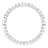 10K Gold Round Natural Diamond Shared-Prong Eternity Band – 1.3 mm Stones - White Gold - view 2