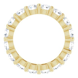 10K Gold Round Natural Diamond Shared-Prong Eternity Band – 3.4 mm Stones - Yellow Gold - view 2