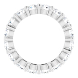 Platinum Round Lab-Grown Diamond Shared-Prong Eternity Band – 3.4 mm Stones - view 2