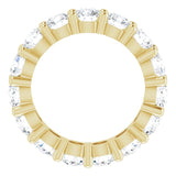 10K Gold Round Natural Diamond Shared-Prong Eternity Band – 3.8 mm Stones - Yellow Gold - view 2