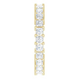 10K Gold Square Lab-Grown Diamond Shared-Prong Eternity Band – 2x2 mm Stones - Yellow Gold - view 4