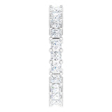 10K Gold Square Natural Diamond Shared-Prong Eternity Band – 2x2 mm Stones - White Gold - view 4