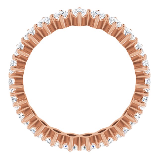 14K Gold Marquise Lab-Grown Diamond Shared-Prong Eternity Band – 4.25x2.25 mm Stones - Rose Gold - view 2