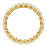 14K Gold Marquise Lab-Grown Diamond Shared-Prong Eternity Band – 4.25x2.25 mm Stones - Yellow Gold - view 2