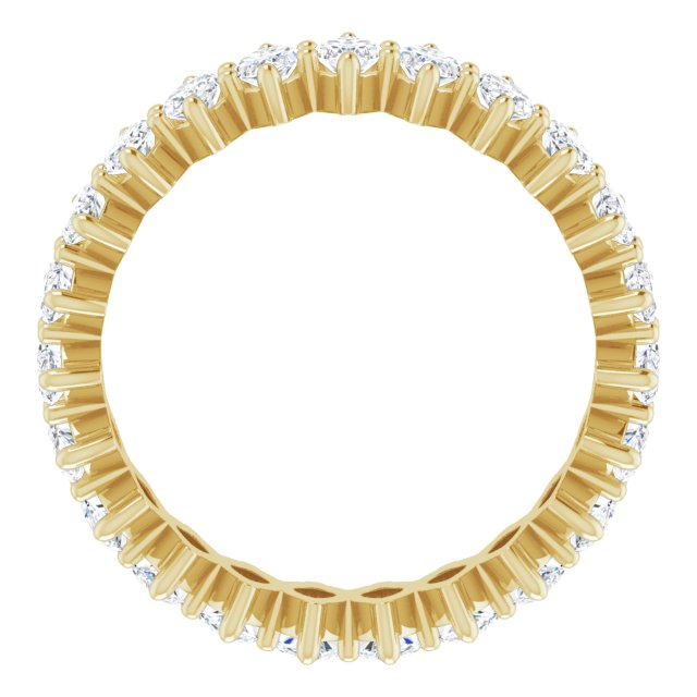 14K Gold Marquise Lab-Grown Diamond Shared-Prong Eternity Band – 4.25x2.25 mm Stones - Yellow Gold - view 2