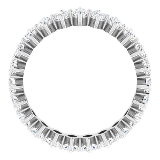 Platinum Marquise Natural Diamond Shared-Prong Eternity Band – 4.25x2.25 mm Stones - view 2