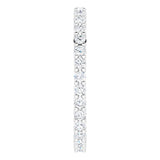 10K Gold Round Lab-Grown Diamond Shared-Prong Eternity Band – 1.5 mm Stones - White Gold - view 4