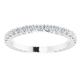 10K Gold Round Lab-Grown Diamond Shared-Prong Eternity Band – 1.5 mm Stones - White Gold - view 3