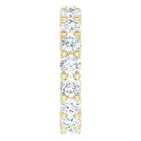 10K Gold Round Natural Diamond Shared-Prong Eternity Band – 3.2 mm Stones - Yellow Gold - view 4