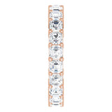 14K Gold Asscher Lab-Grown Diamond Shared-Prong Eternity Band – 2.6x2.6 mm Stones - Rose Gold - view 4