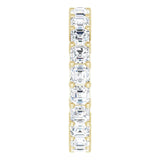 14K Gold Asscher Lab-Grown Diamond Shared-Prong Eternity Band – 2.6x2.6 mm Stones - Yellow Gold - view 4